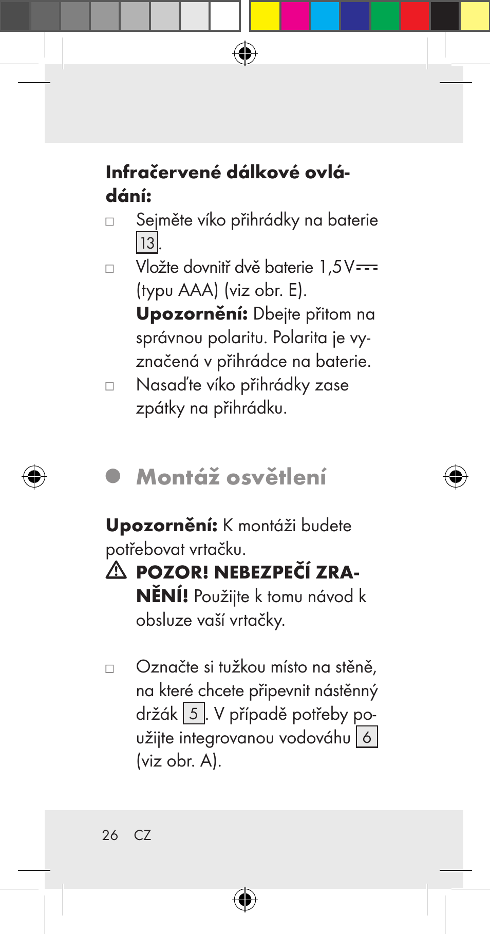 Montáž osvětlení | Livarno Z31206A User Manual | Page 26 / 67