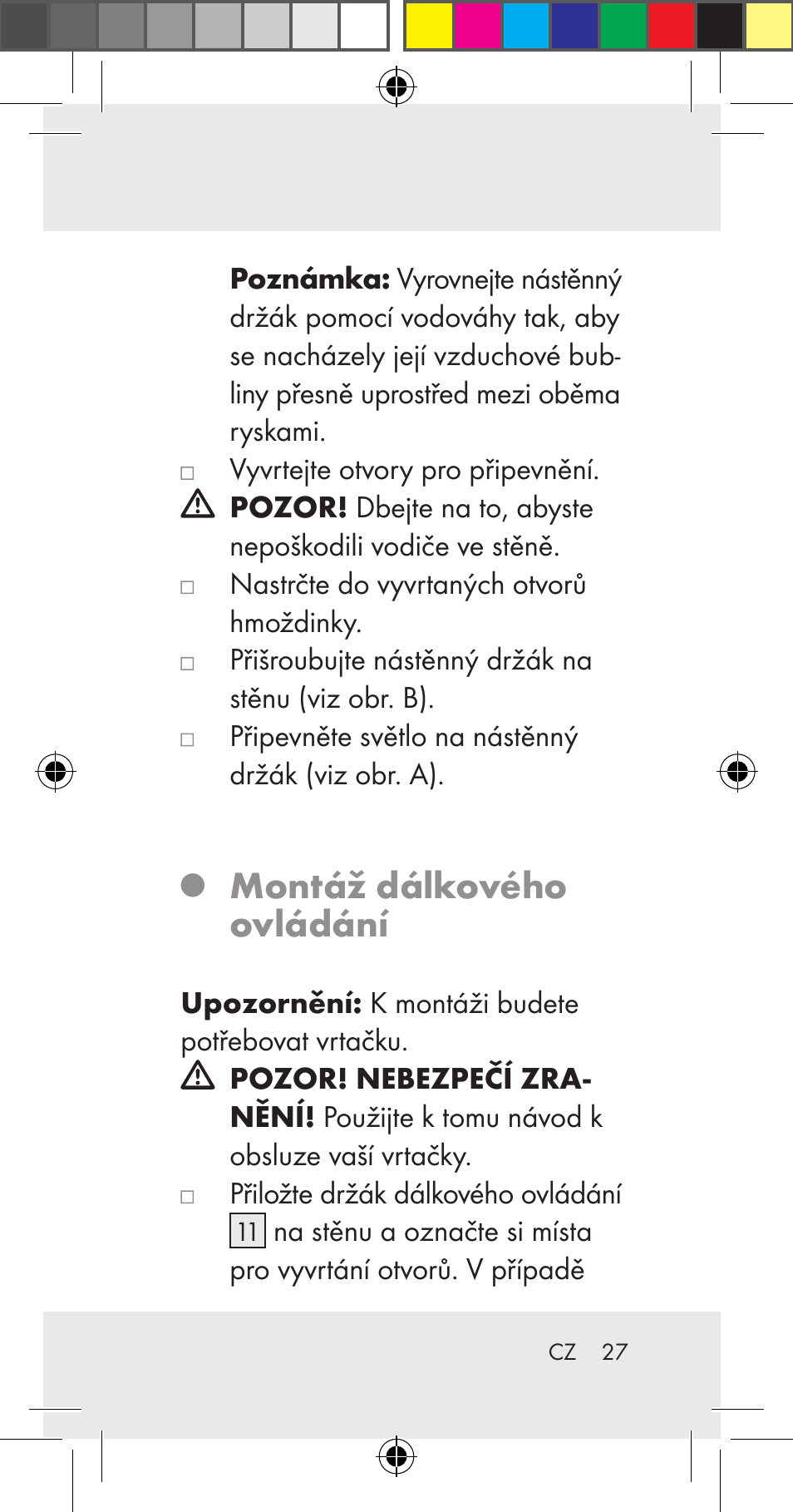 Montáž dálkového ovládání | Livarno Z31206A User Manual | Page 27 / 67