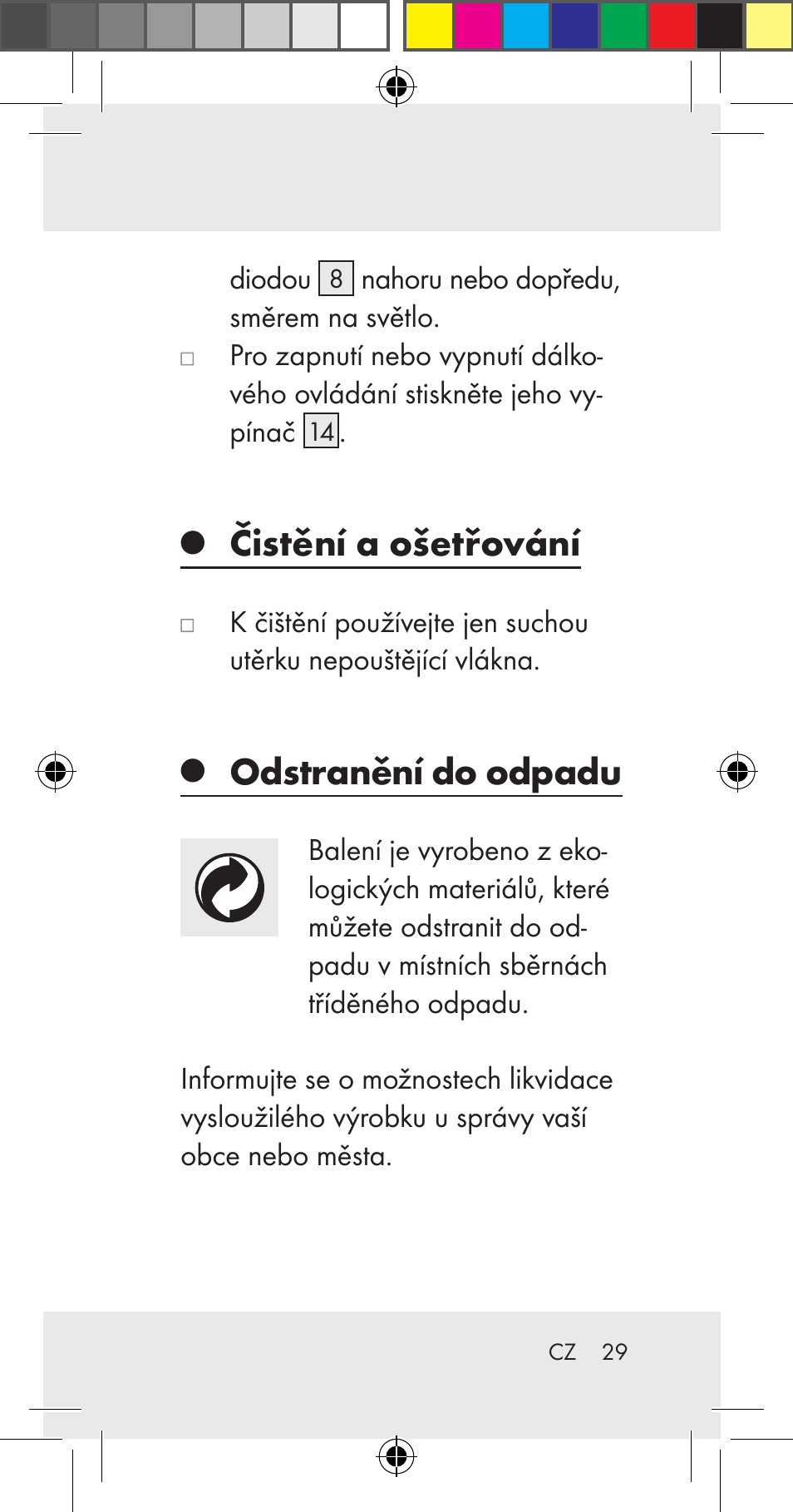Čistění a ošetřování, Odstranění do odpadu | Livarno Z31206A User Manual | Page 29 / 67