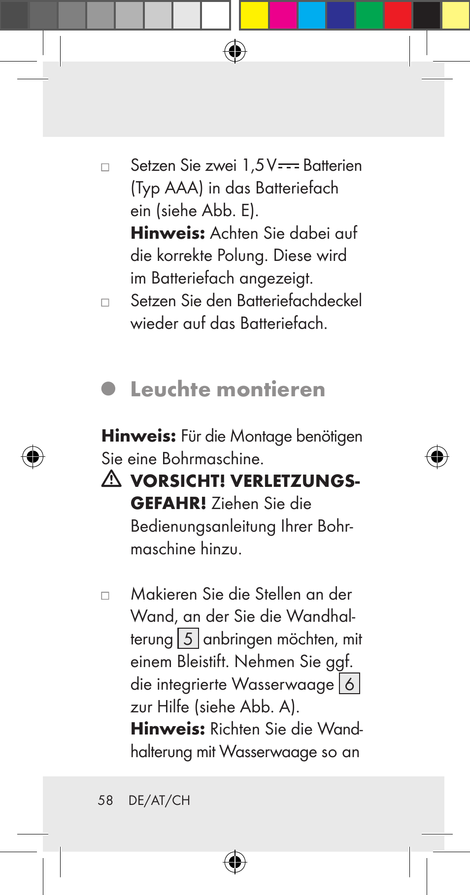 Leuchte montieren | Livarno Z31206A User Manual | Page 58 / 67