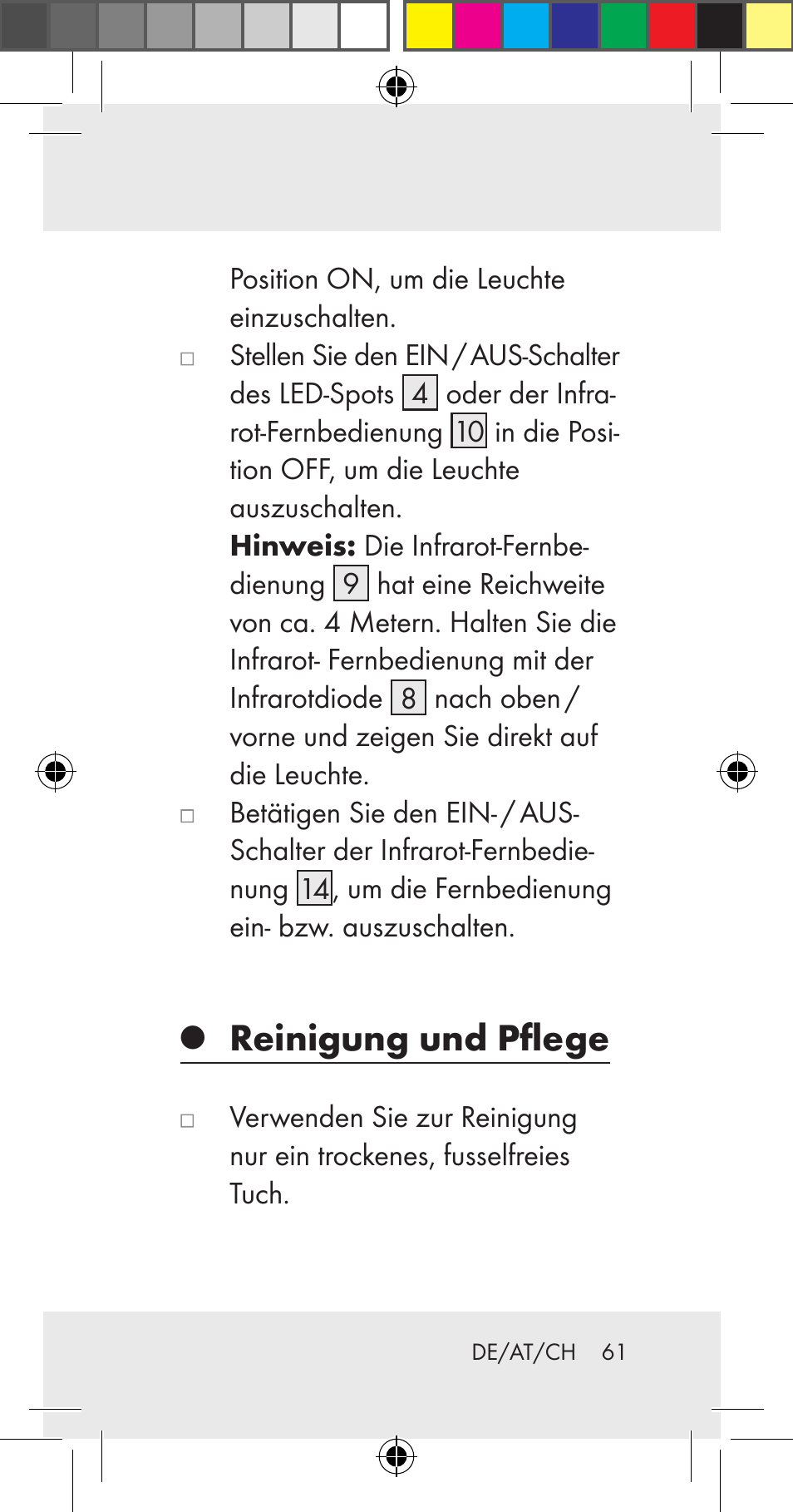 Reinigung und pflege | Livarno Z31206A User Manual | Page 61 / 67