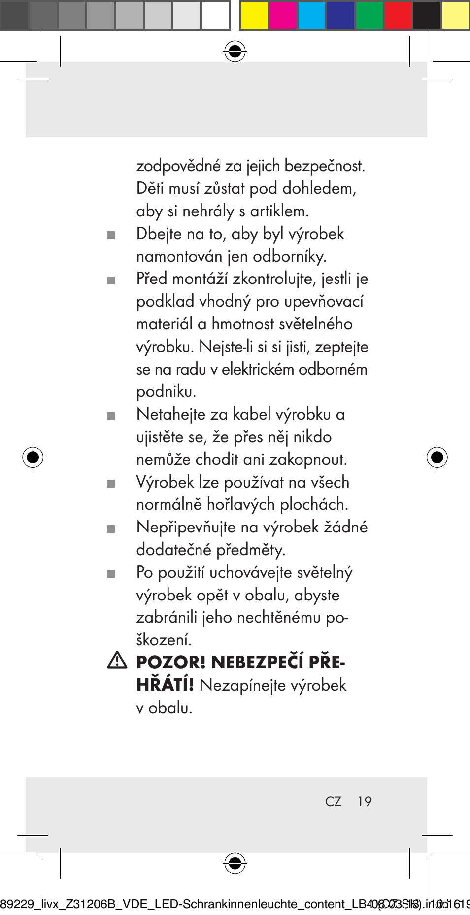 Livarno Z31206B User Manual | Page 19 / 55