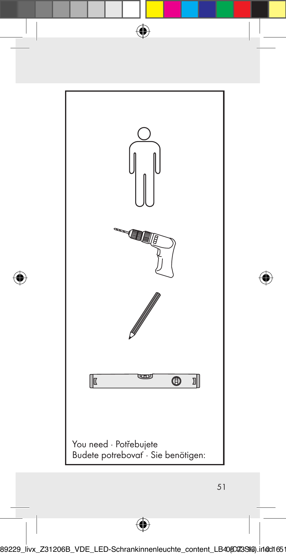 Livarno Z31206B User Manual | Page 51 / 55