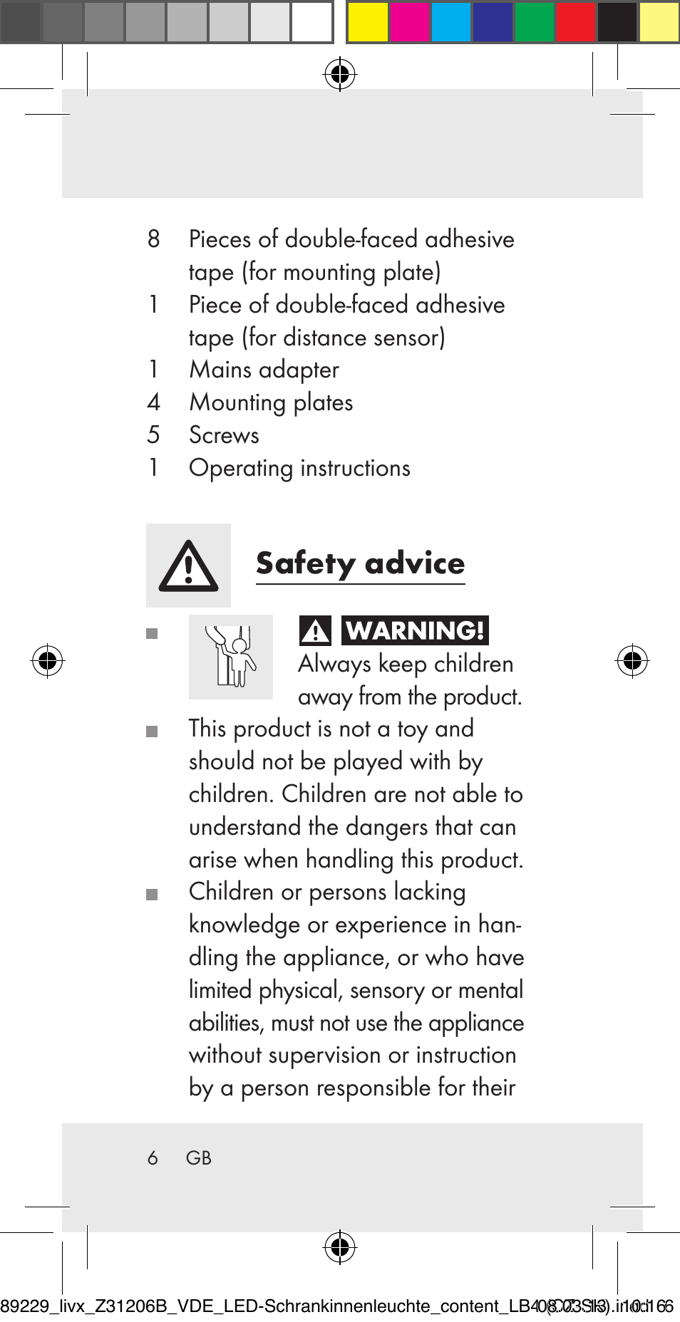 Safety advice | Livarno Z31206B User Manual | Page 6 / 55