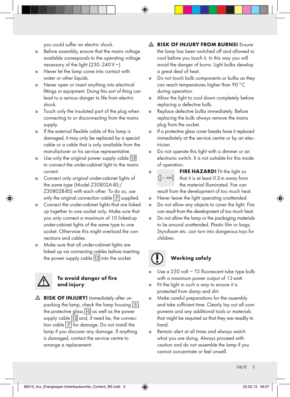 Livarno Z30802A-BS Z30802B-BS User Manual | Page 5 / 9