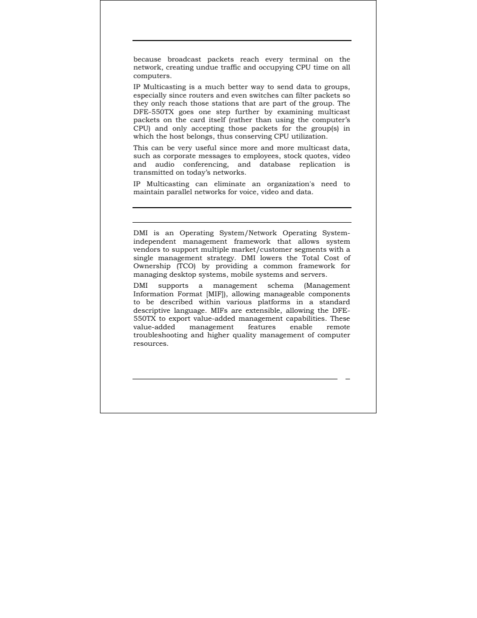 Dmi/desktop management interface | D-Link DFE-550TX User Manual | Page 14 / 34