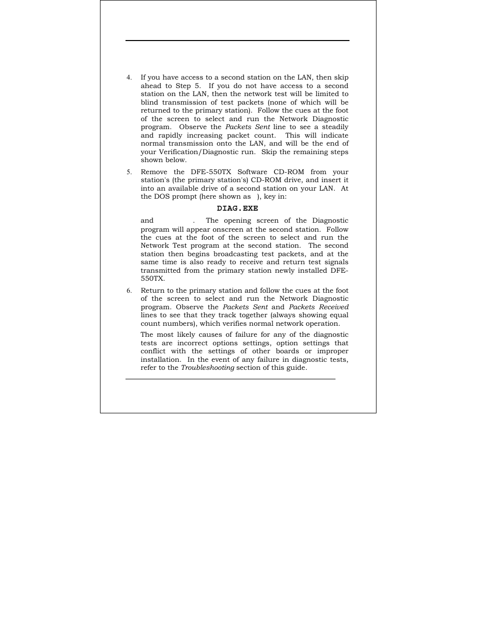 Network operation test | D-Link DFE-550TX User Manual | Page 23 / 34