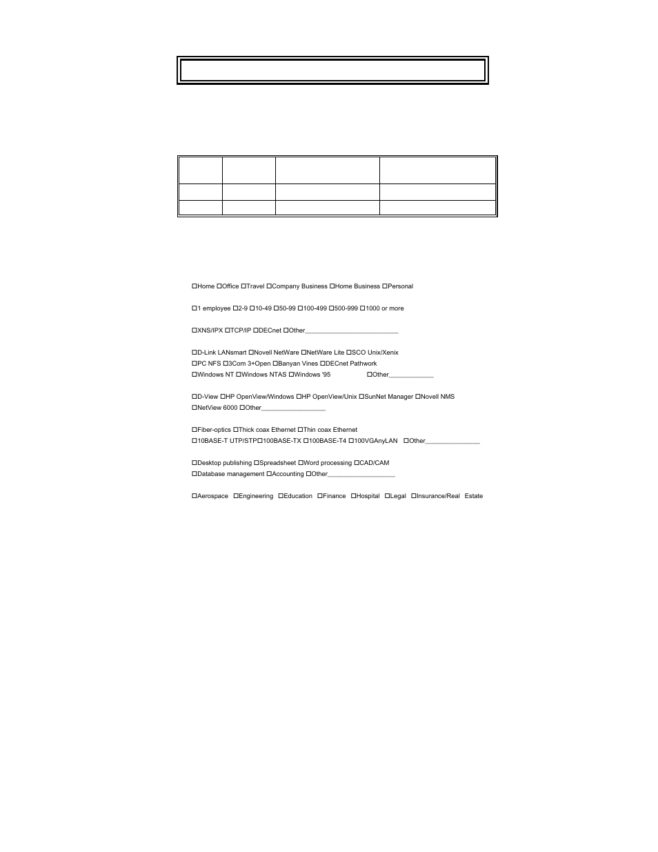 Registration card, Excluding usa) | D-Link DFE-550TX User Manual | Page 32 / 34