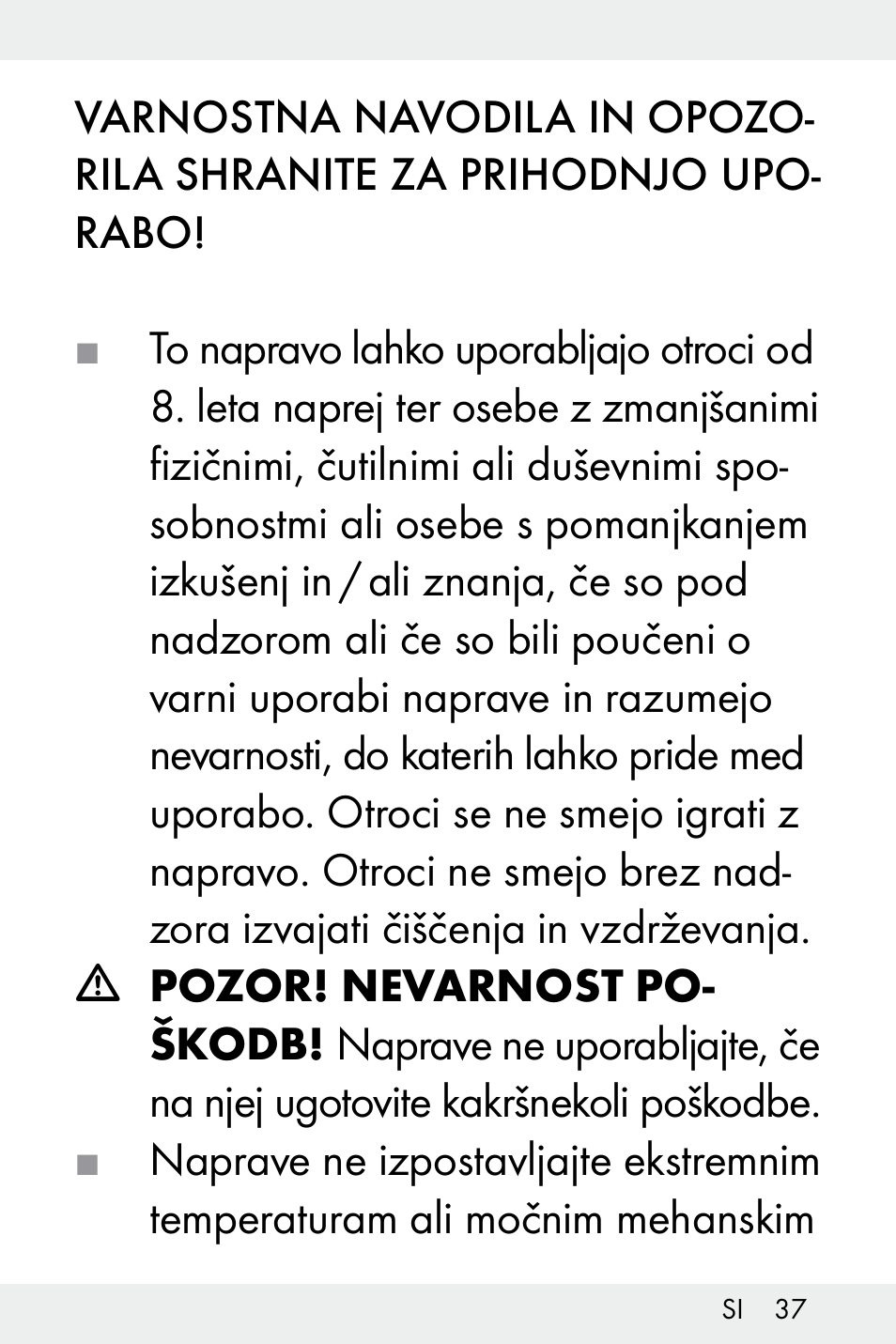 Livarno Z31499A-BS User Manual | Page 37 / 74