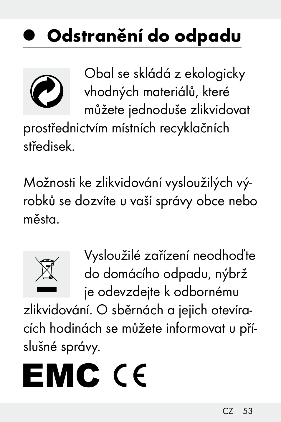 Odstranění do odpadu | Livarno Z31499A-BS User Manual | Page 53 / 74