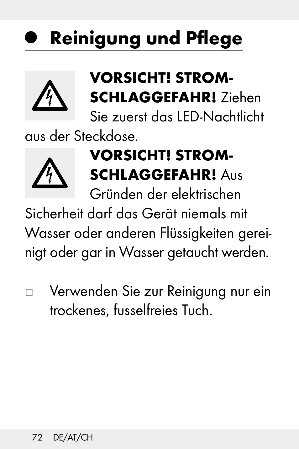 Reinigung und pflege | Livarno Z31499A-BS User Manual | Page 72 / 74