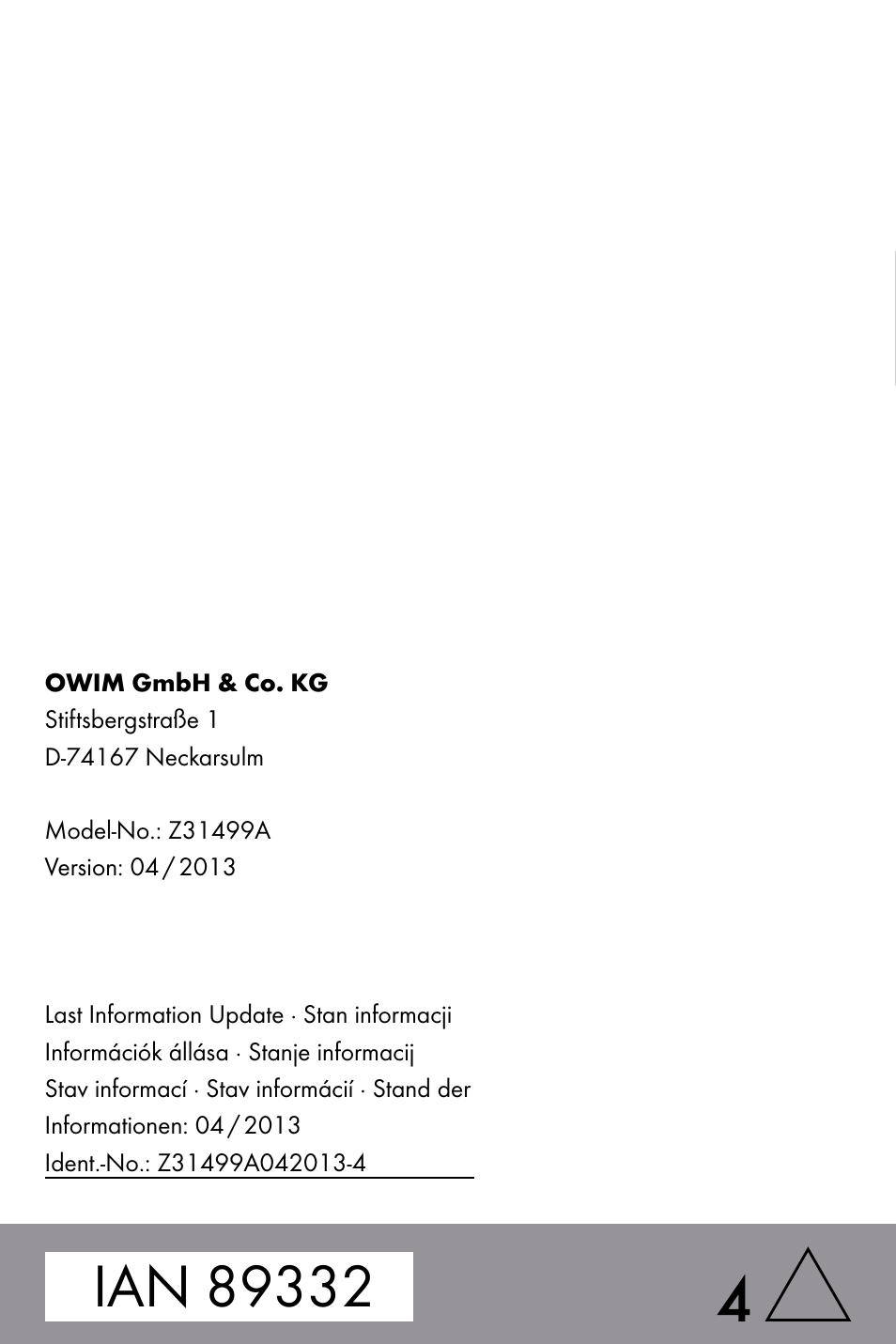 Livarno Z31499A-BS User Manual | Page 74 / 74