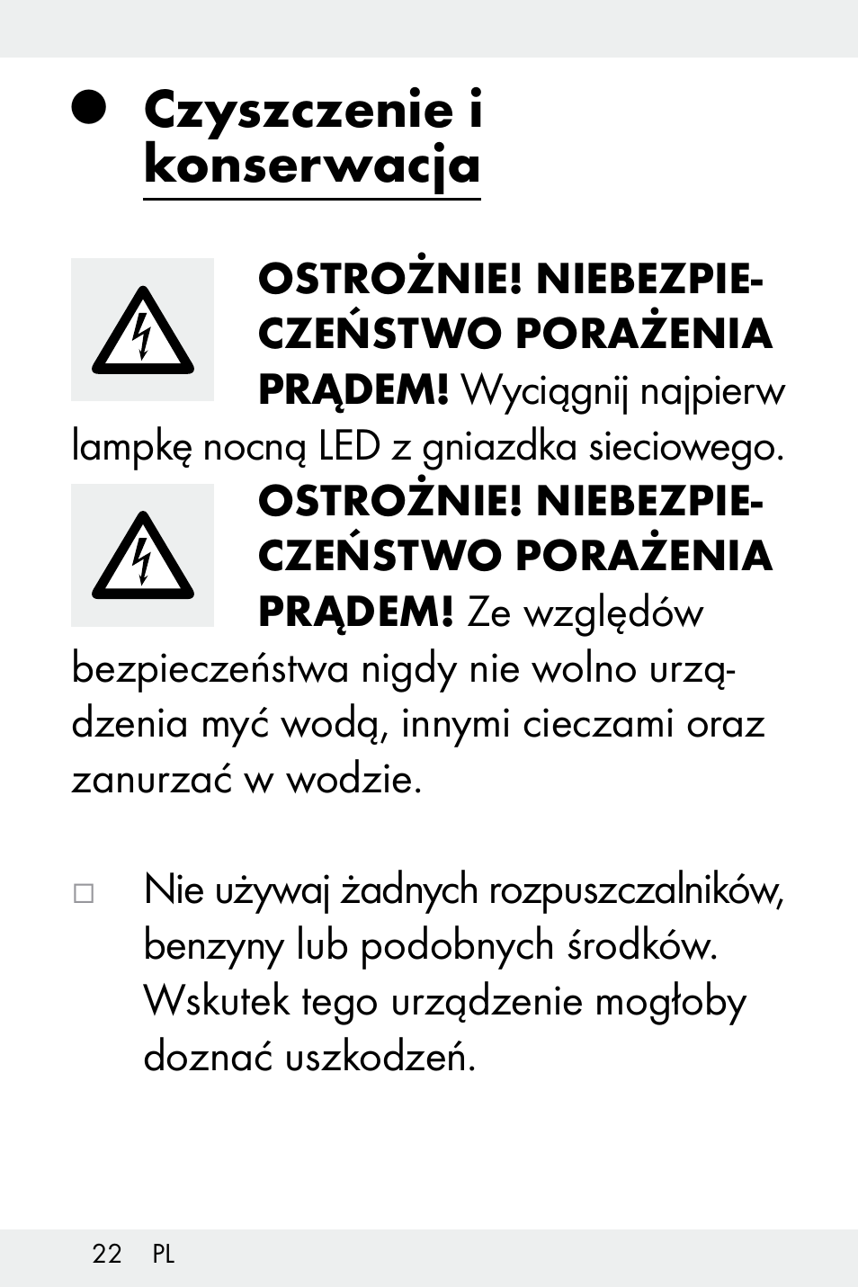 Czyszczenie i konserwacja | Livarno Z31499B-BS User Manual | Page 22 / 75