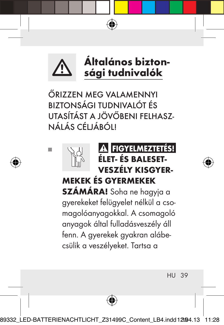 Általános bizton- sági tudnivalók | Livarno Z31499C User Manual | Page 39 / 111