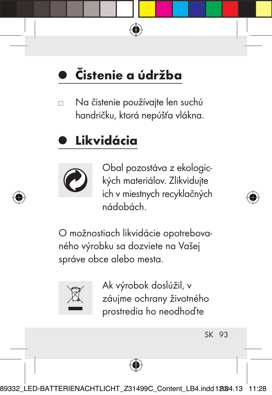 Čistenie a údržba, Likvidácia | Livarno Z31499C User Manual | Page 93 / 111