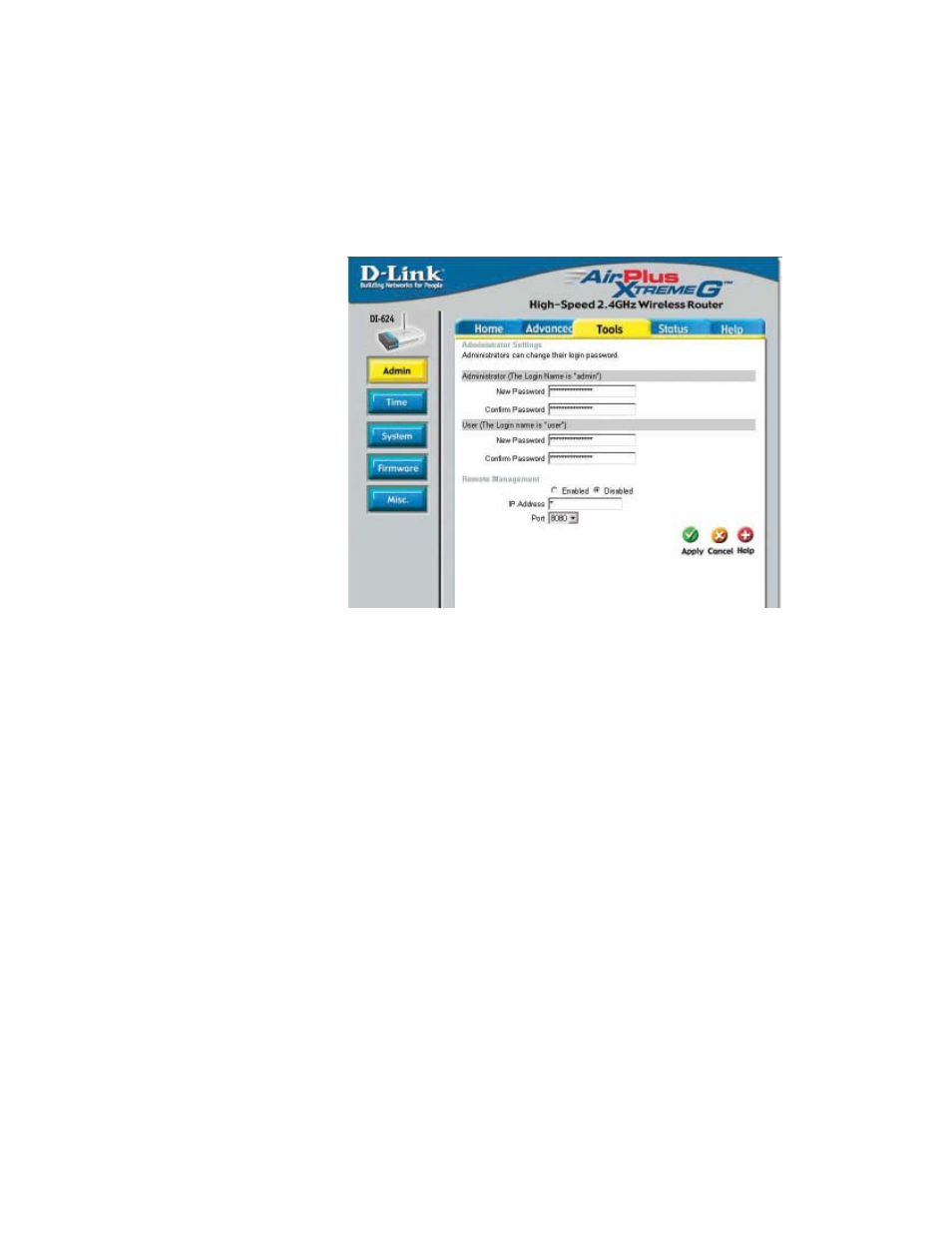 Using the configuration menu (continued) | D-Link VDI-624 User Manual | Page 31 / 91