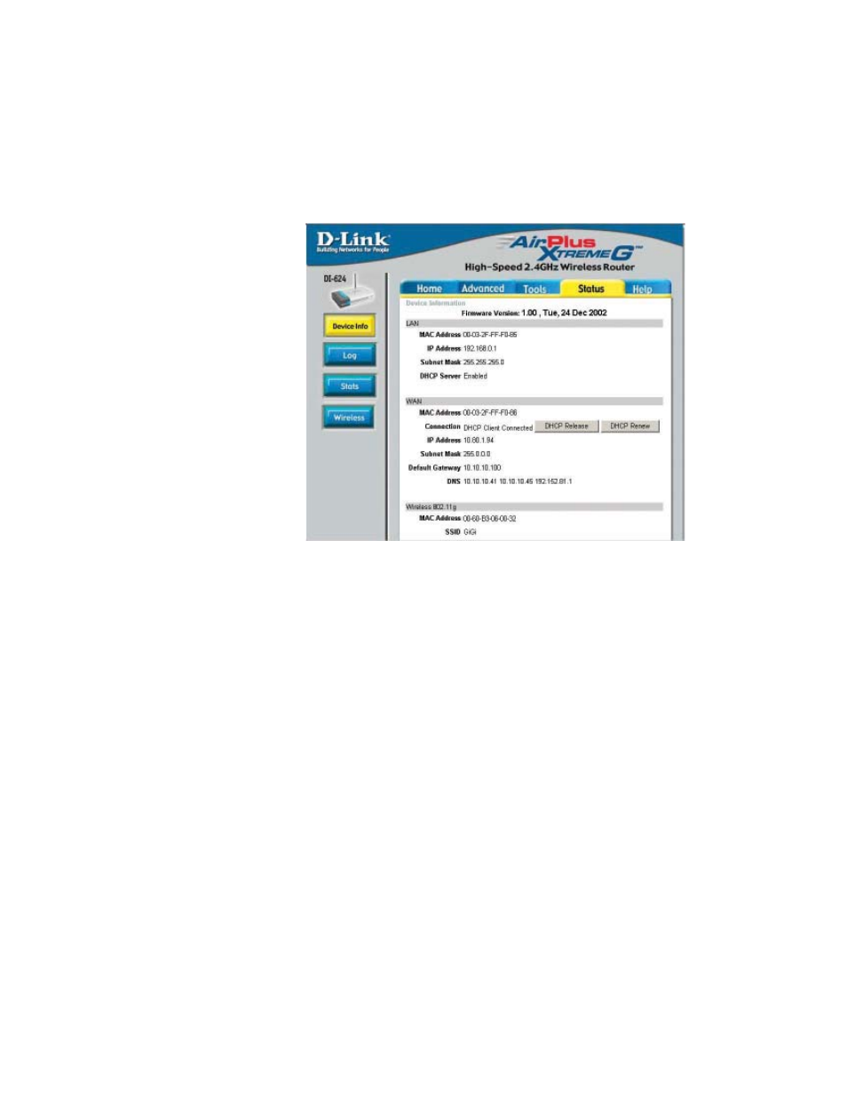 Using the configuration menu (continued) | D-Link VDI-624 User Manual | Page 35 / 91