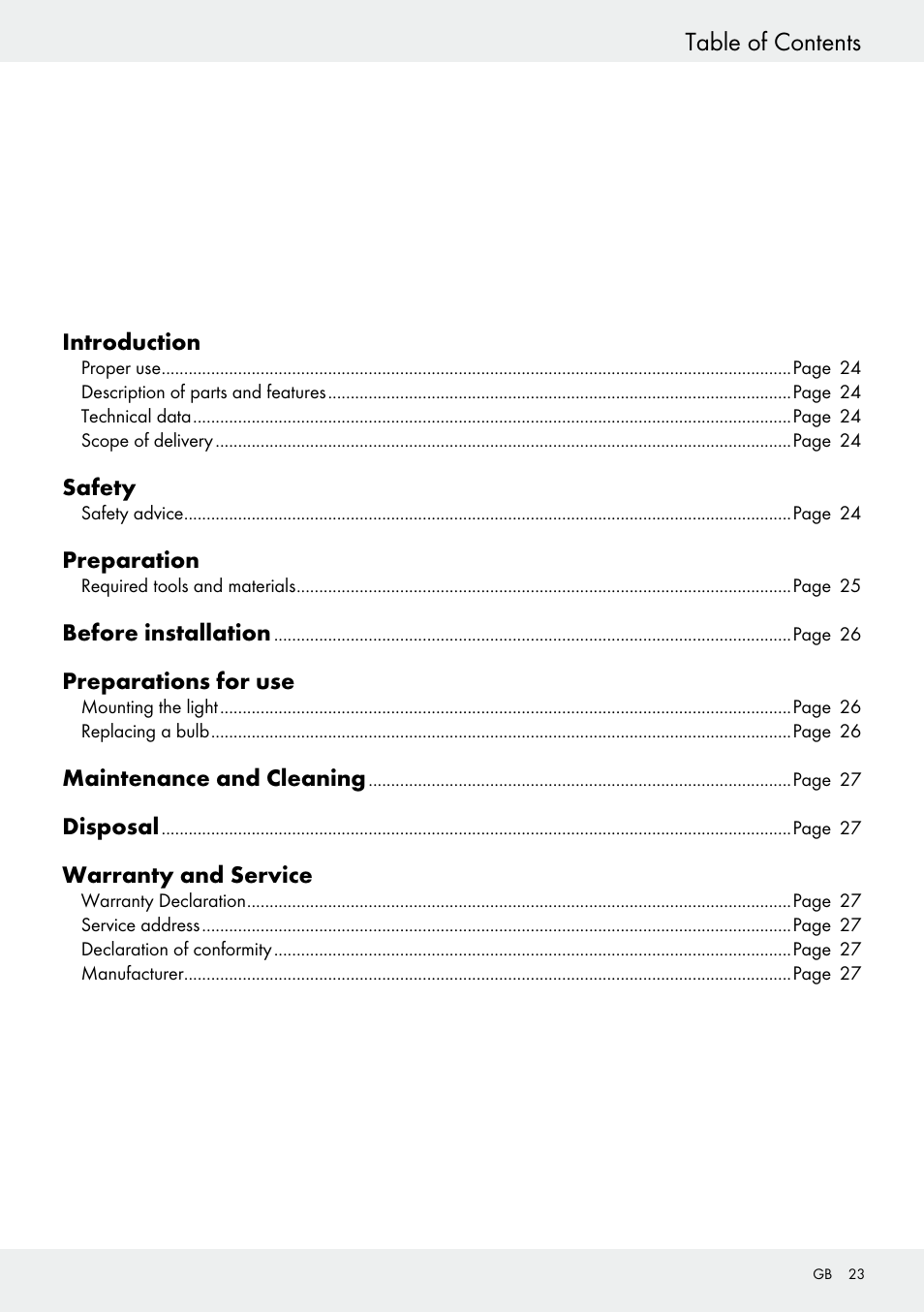 Livarno 6460–186L User Manual | Page 22 / 28