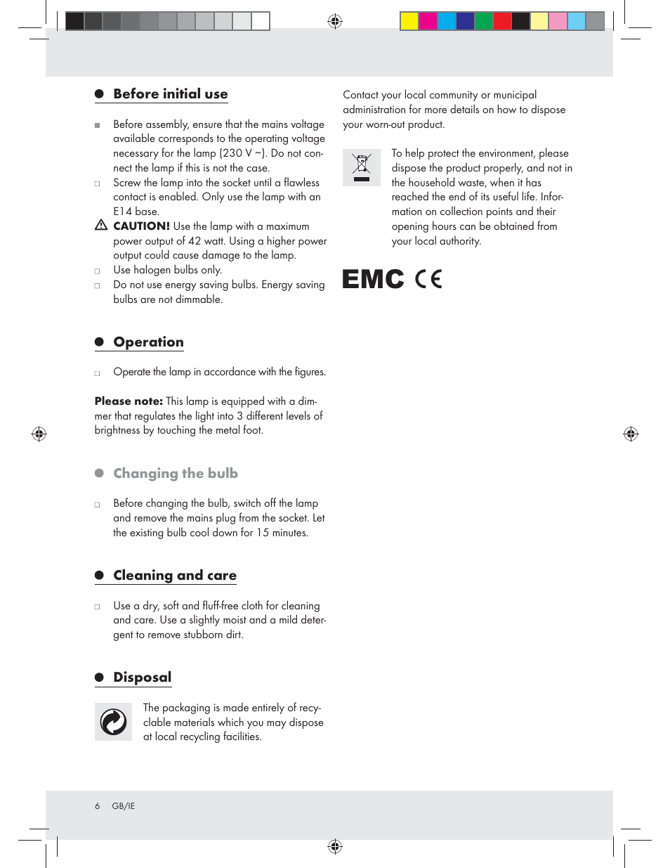 Livarno Z31207A-BS Z31207B-BS User Manual | Page 6 / 7