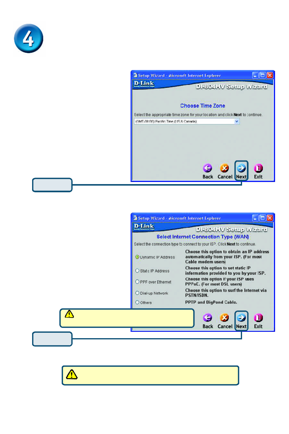 The setup wizard (continued) | D-Link DI-804HV User Manual | Page 6 / 12