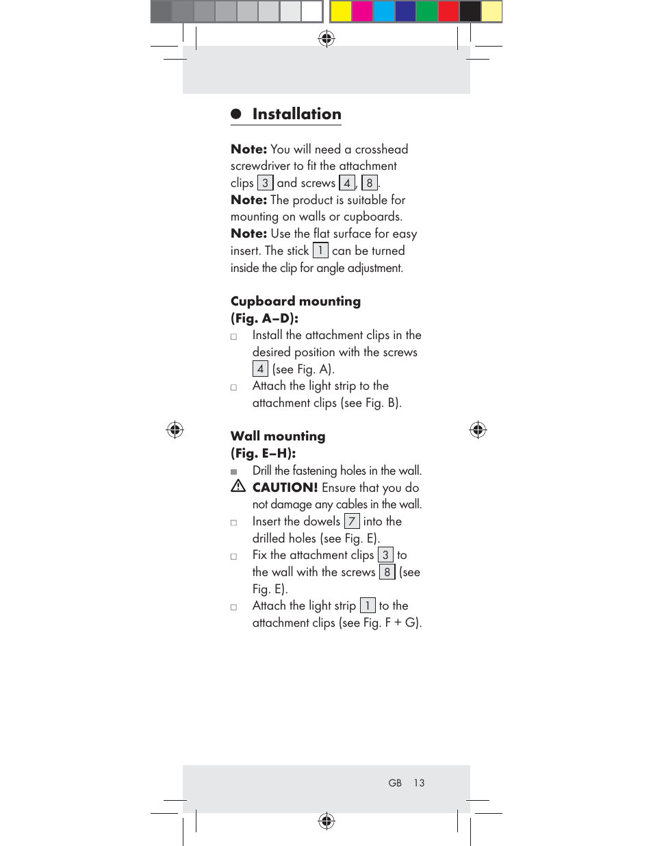 Installation | Livarno Z31282-BS User Manual | Page 13 / 75