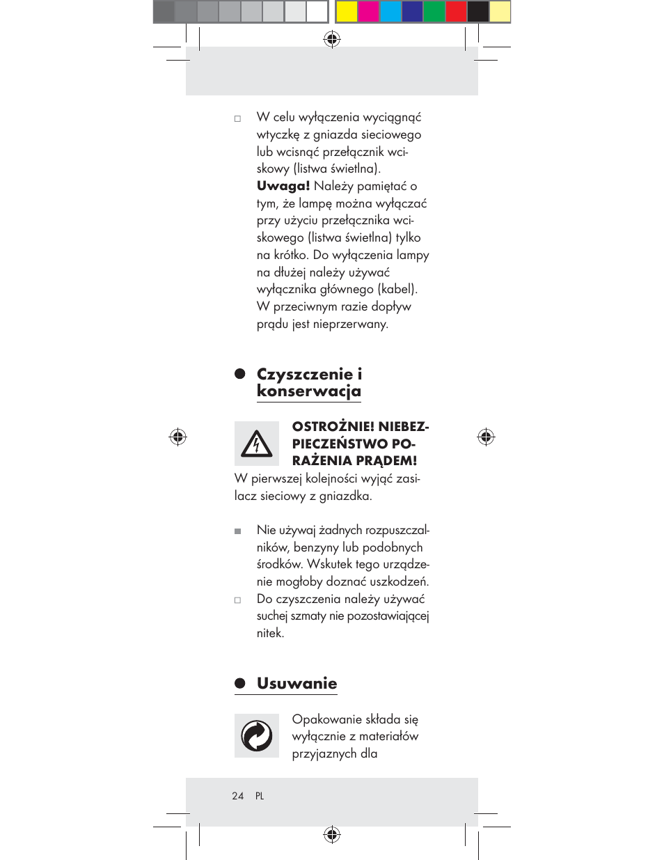 Czyszczenie i konserwacja, Usuwanie | Livarno Z31282-BS User Manual | Page 24 / 75