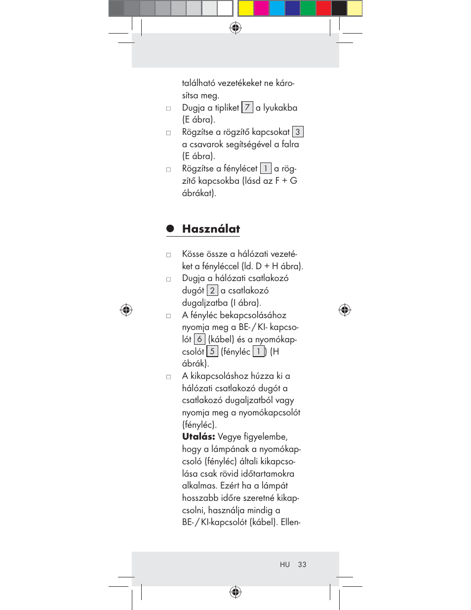 Használat | Livarno Z31282-BS User Manual | Page 33 / 75