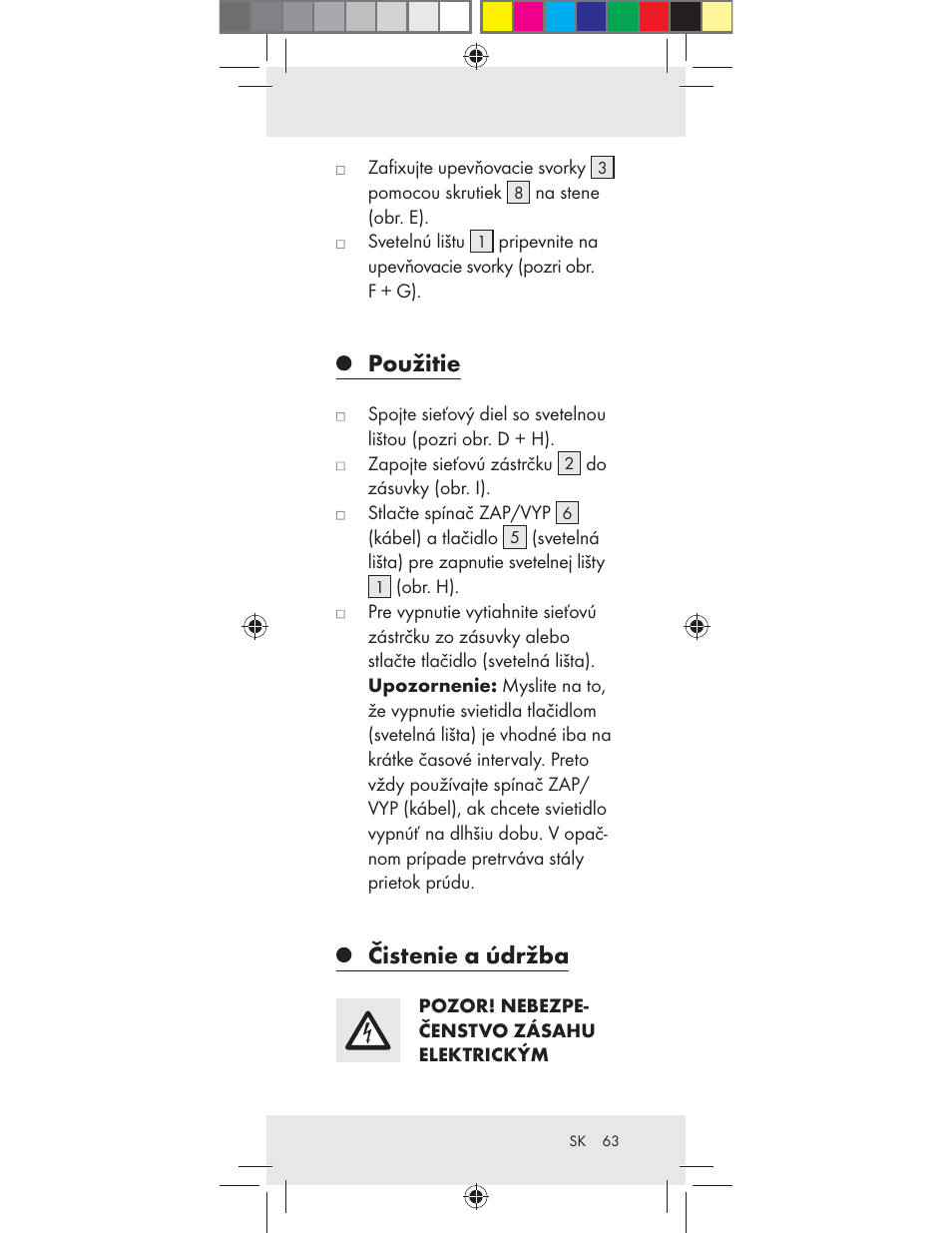 Použitie, Čistenie a údržba | Livarno Z31282-BS User Manual | Page 63 / 75