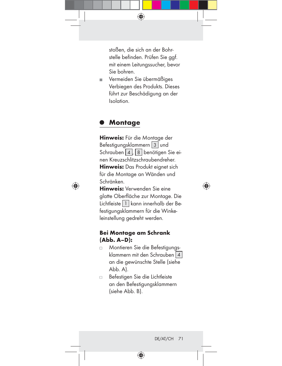 Montage | Livarno Z31282-BS User Manual | Page 71 / 75