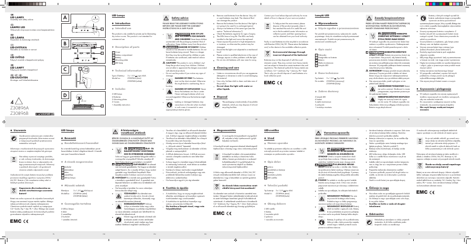 Livarno Z30896A Z30896B User Manual | 2 pages