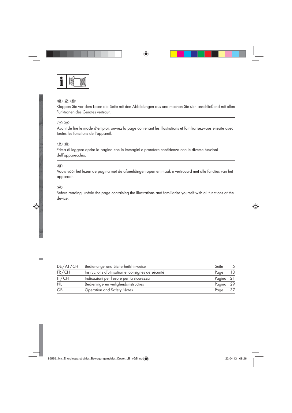 Livarno ENERGY-SAVING SPOTLIGHT User Manual | Page 2 / 45