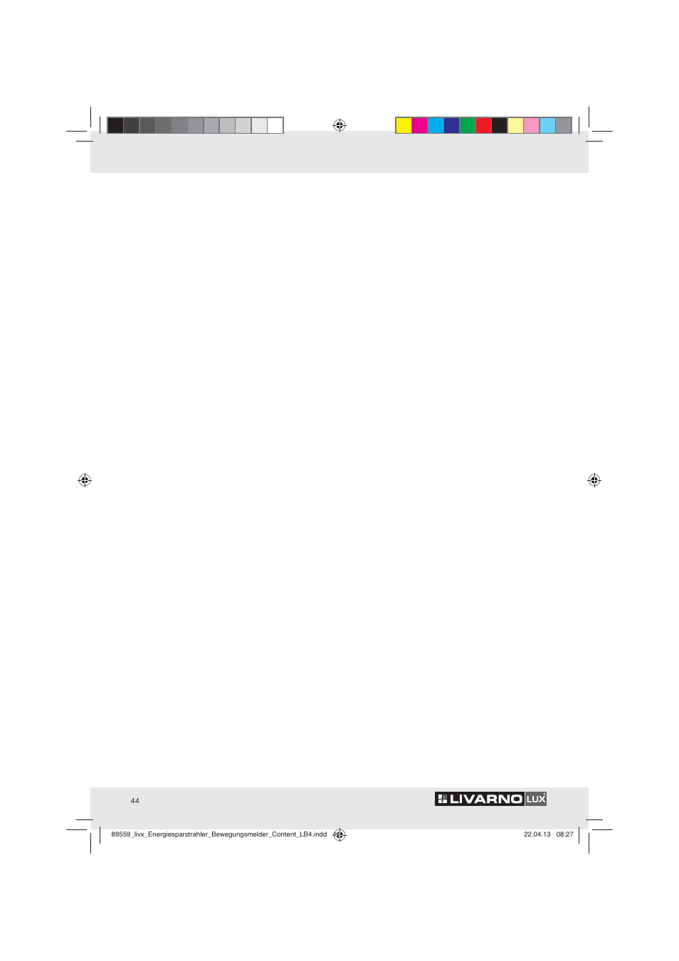Livarno ENERGY-SAVING SPOTLIGHT User Manual | Page 44 / 61