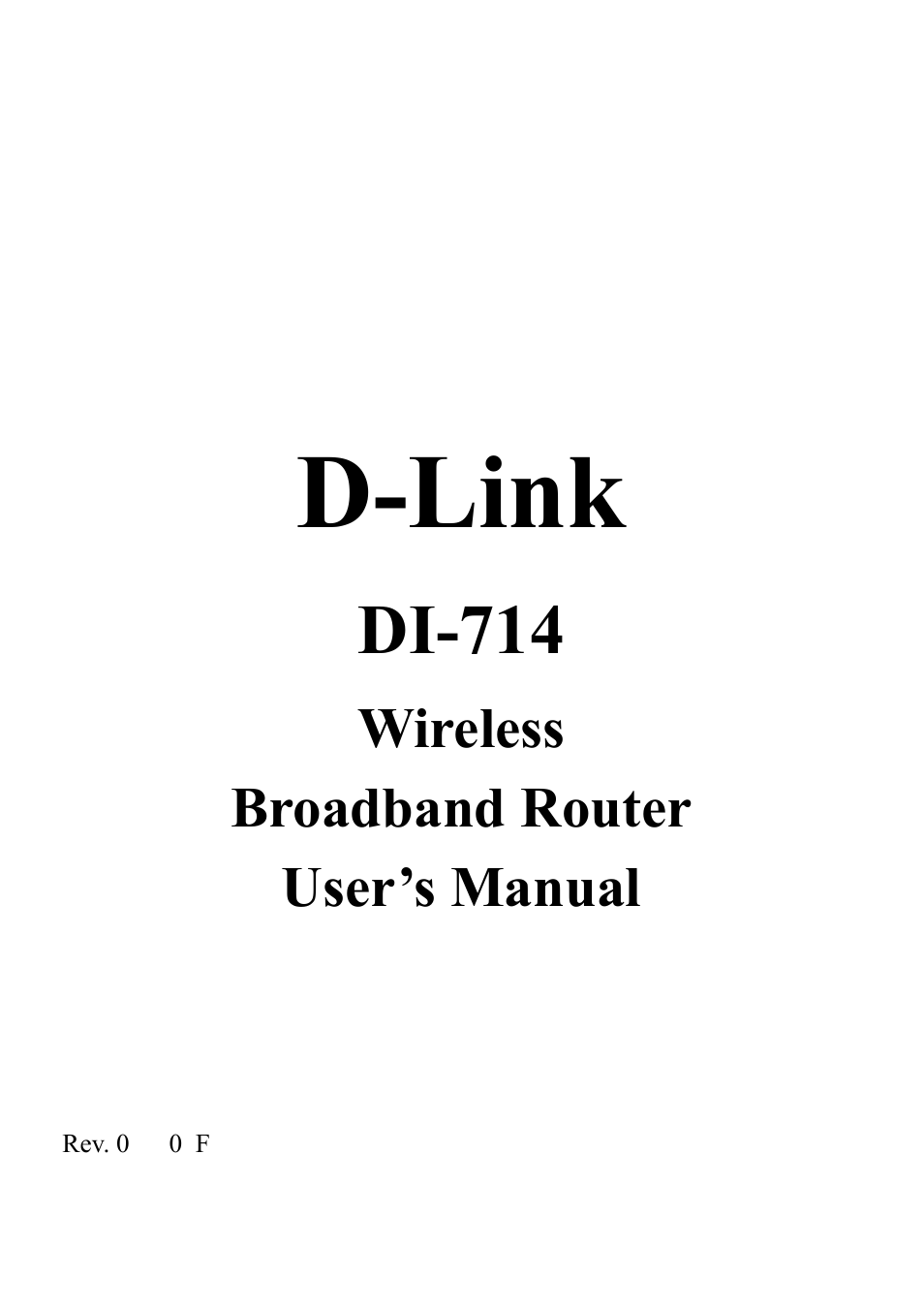 D-Link DI-714 User Manual | 58 pages