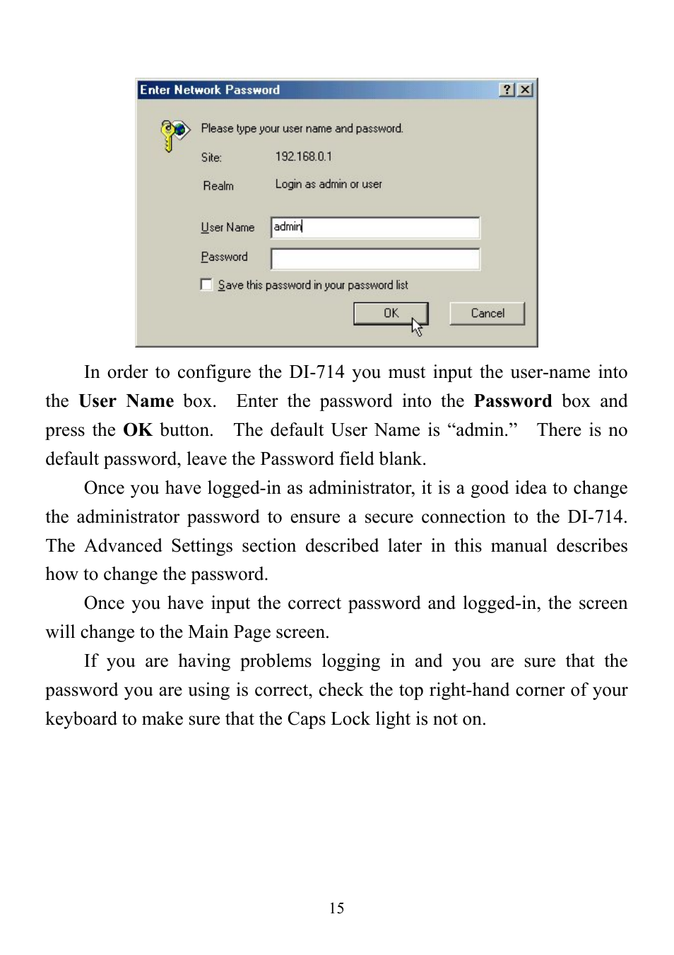 D-Link DI-714 User Manual | Page 15 / 58