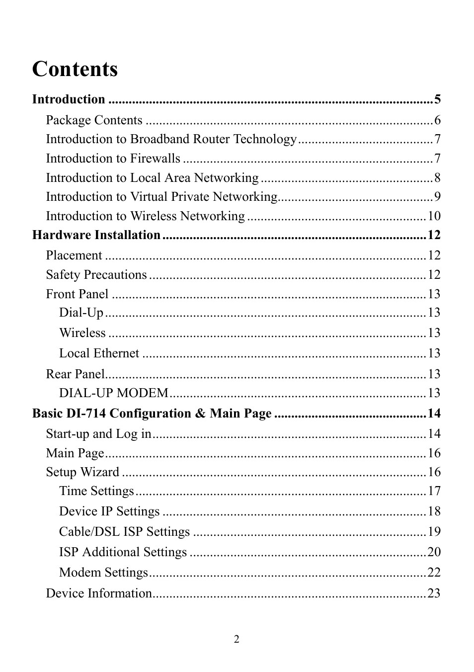 D-Link DI-714 User Manual | Page 2 / 58