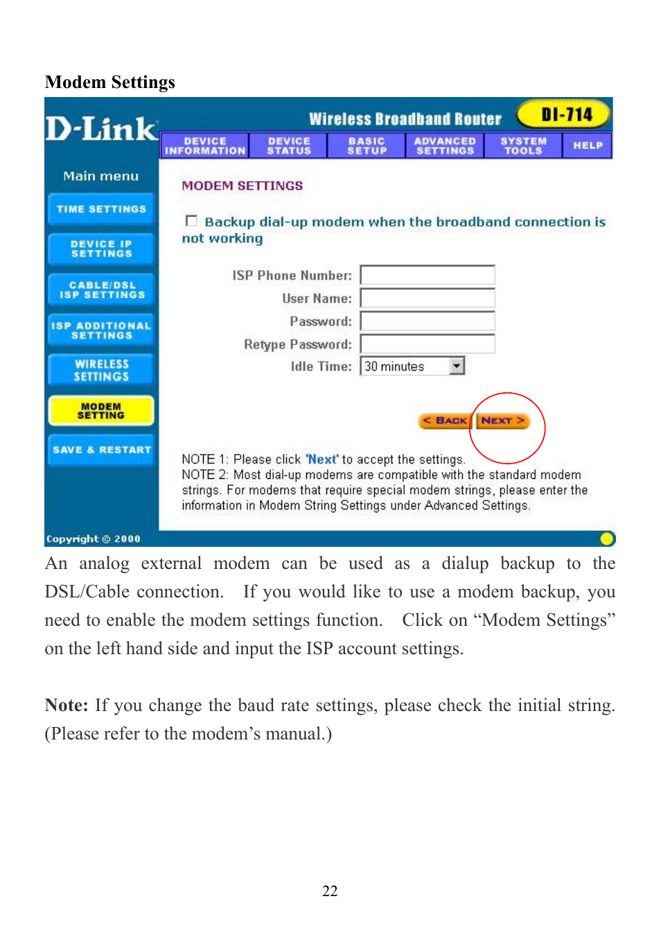 D-Link DI-714 User Manual | Page 22 / 58