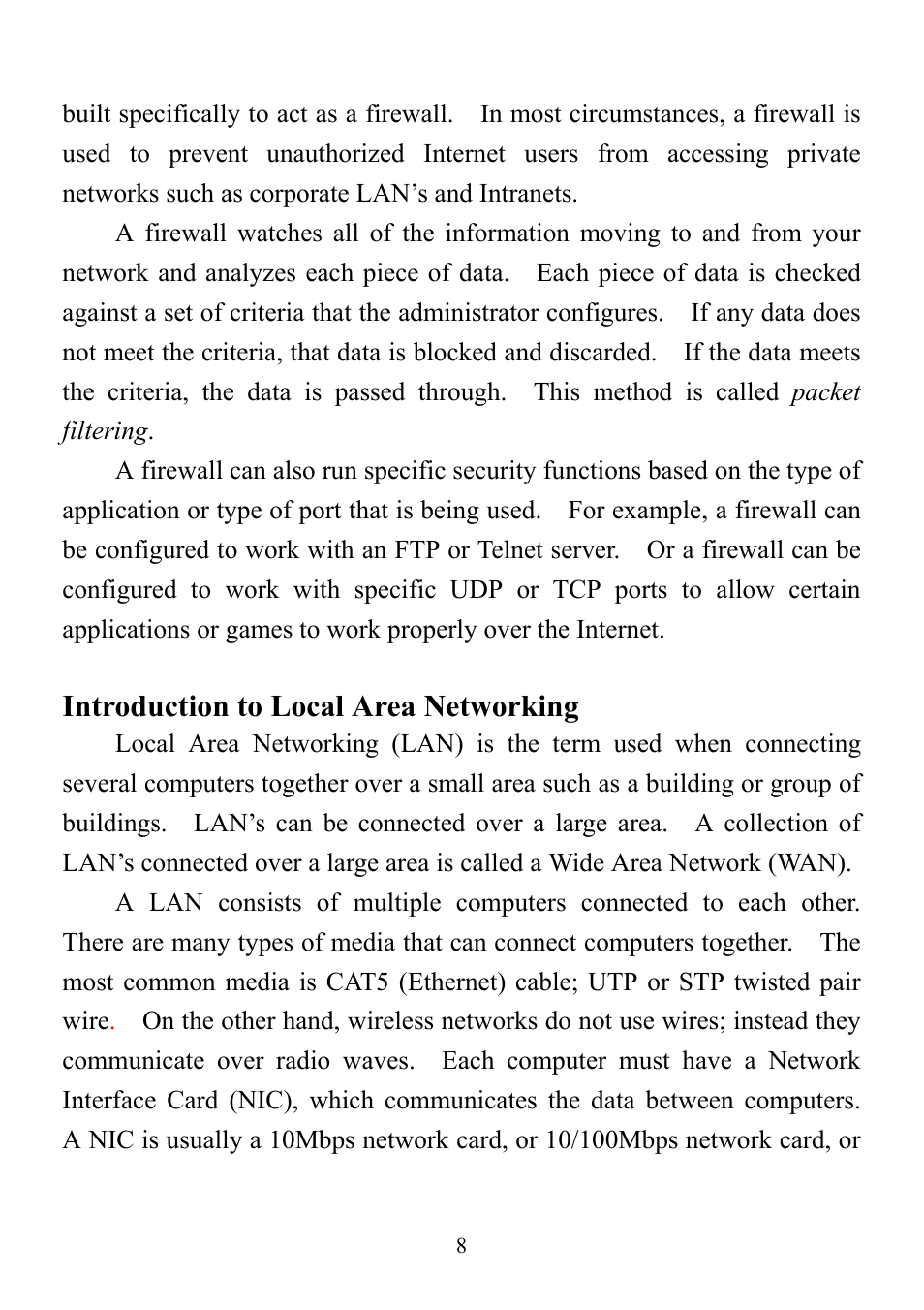 Introduction to local area networking | D-Link DI-714 User Manual | Page 8 / 58