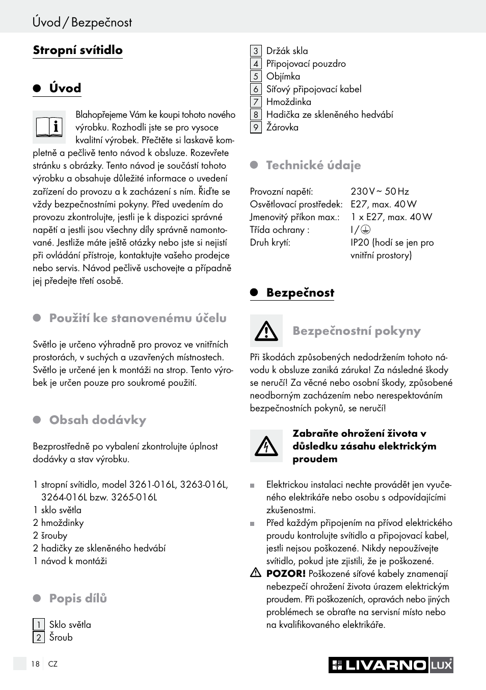 Livarno CEILING LIGHT User Manual | Page 17 / 36