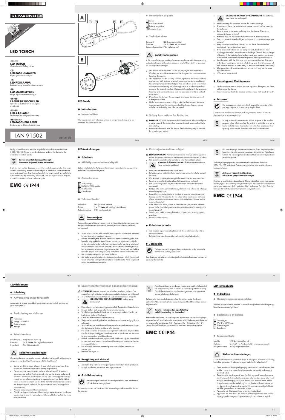 Livarno Z30942C/Z30942D/ Z30942E User Manual | 2 pages