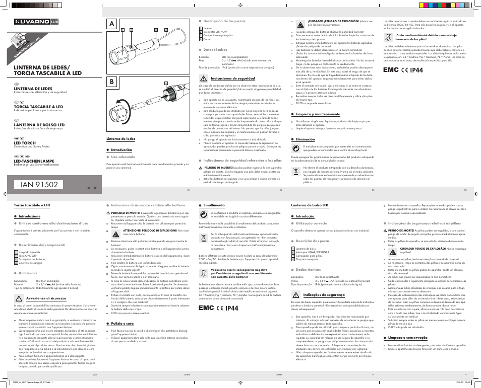 Livarno Z30942C/Z30942D/ Z30942E User Manual | 2 pages