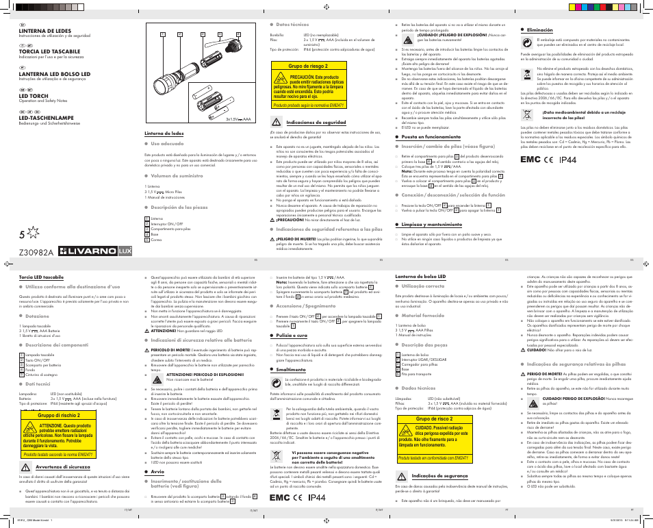 Livarno Z30982A User Manual | 2 pages