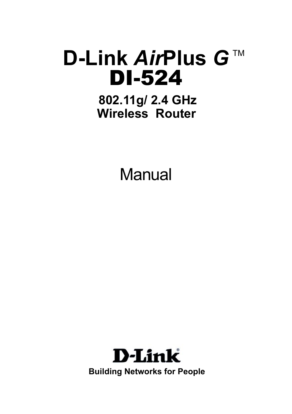 D-Link AirPlus G DI-524 User Manual | 92 pages