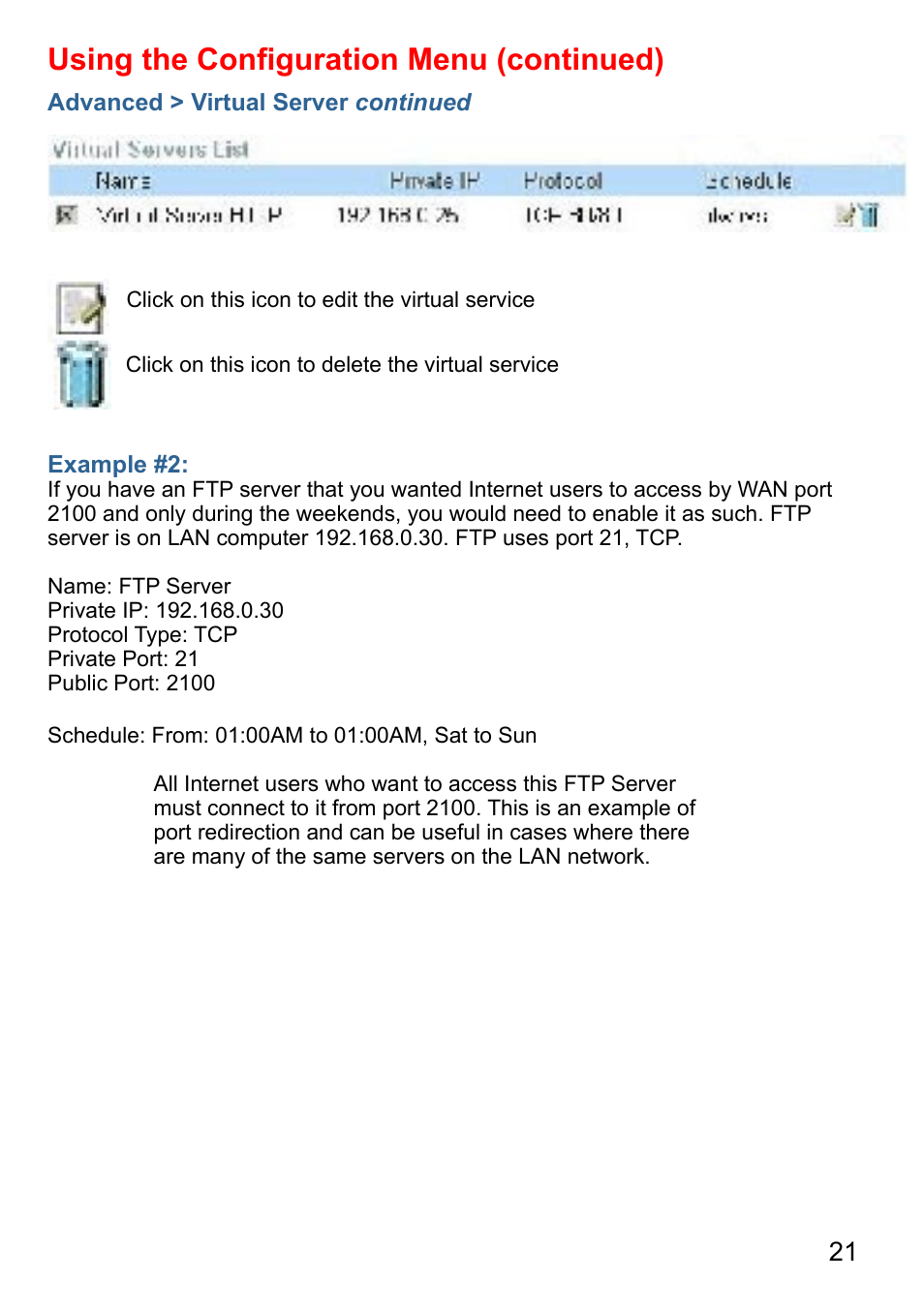 Using the conﬁguration menu (continued) | D-Link AirPlus G DI-524 User Manual | Page 21 / 92