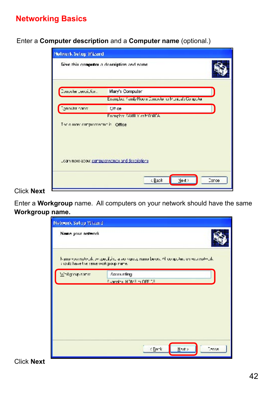 Networking basics | D-Link AirPlus G DI-524 User Manual | Page 42 / 92