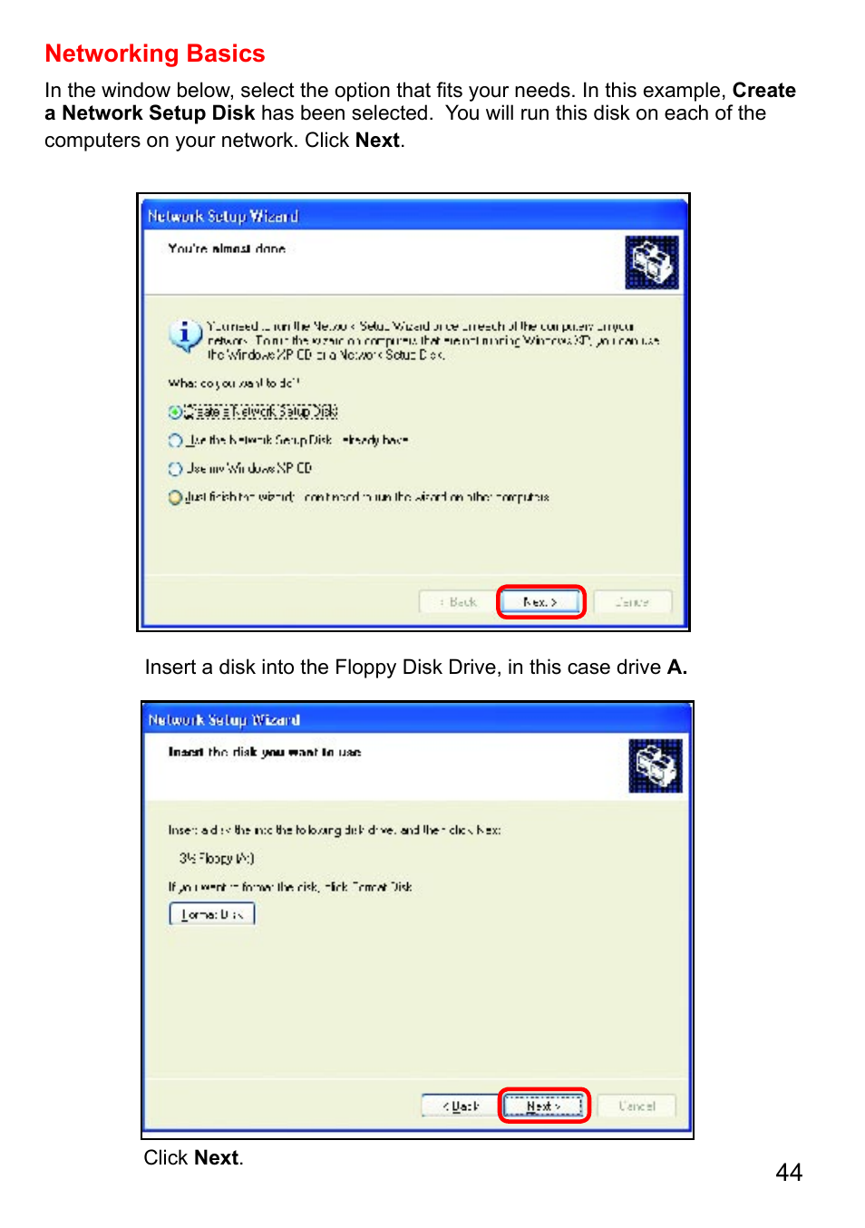 44 networking basics | D-Link AirPlus G DI-524 User Manual | Page 44 / 92