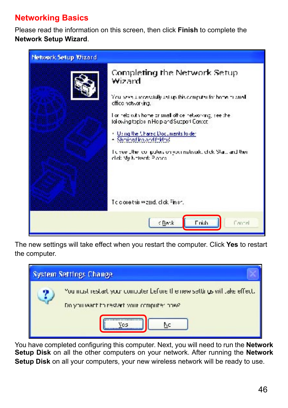 46 networking basics | D-Link AirPlus G DI-524 User Manual | Page 46 / 92