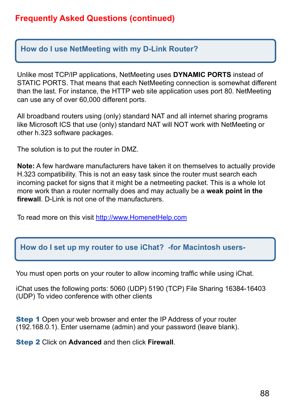 88 frequently asked questions (continued) | D-Link AirPlus G DI-524 User Manual | Page 88 / 92