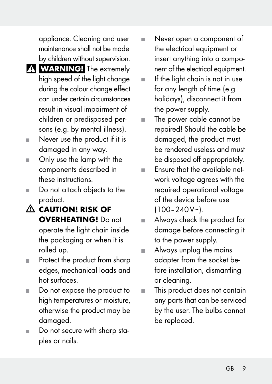 Livarno Z31228 User Manual | Page 9 / 46