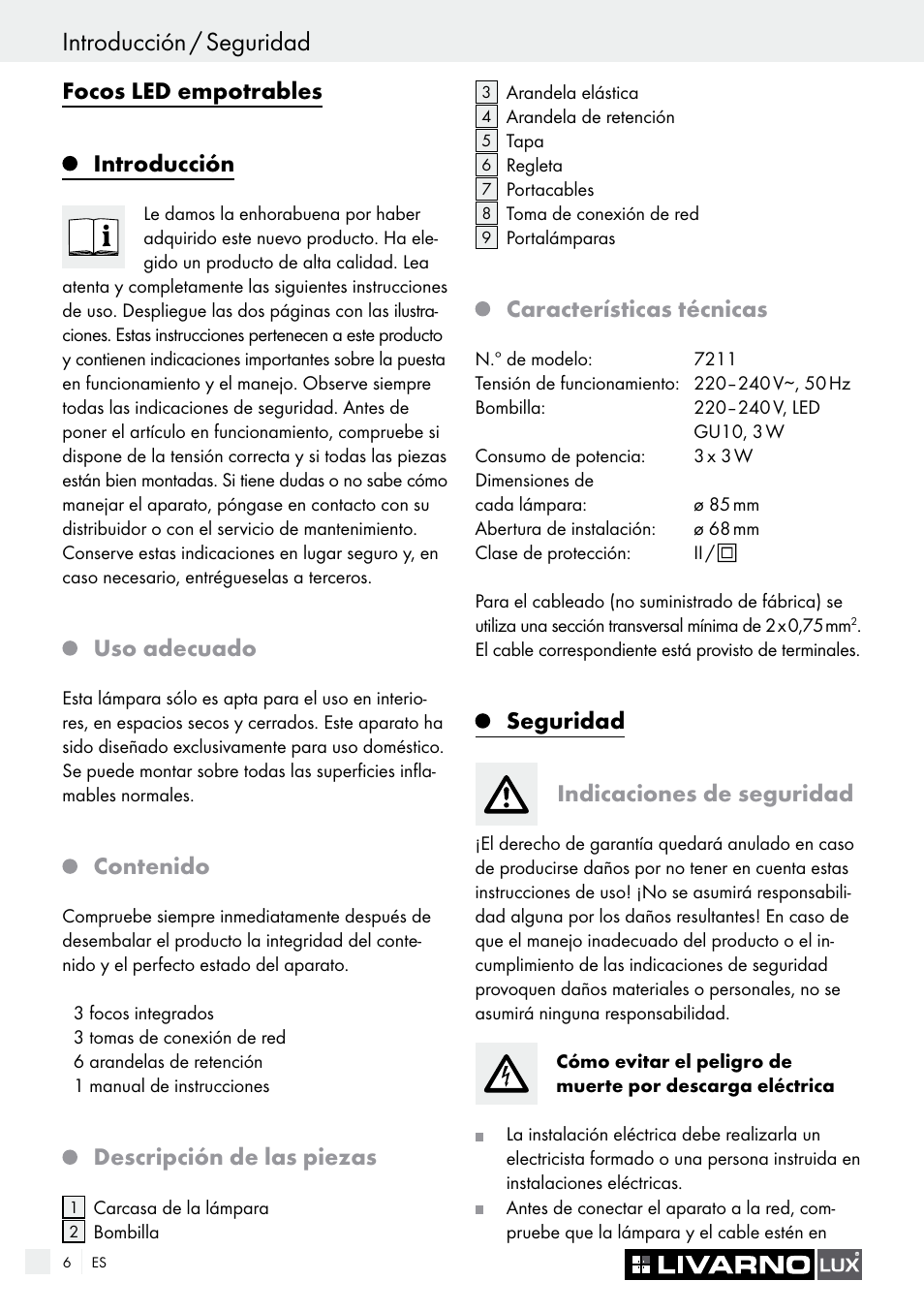 Livarno 7211 User Manual | Page 6 / 35