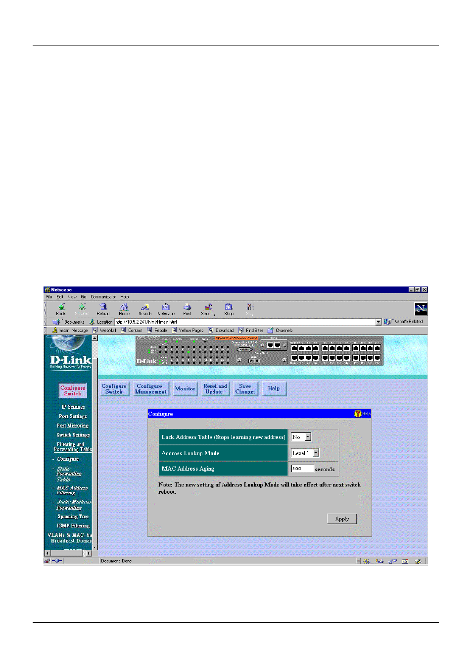 Filtering and forwarding table | D-Link DES-3225G User Manual | Page 113 / 175